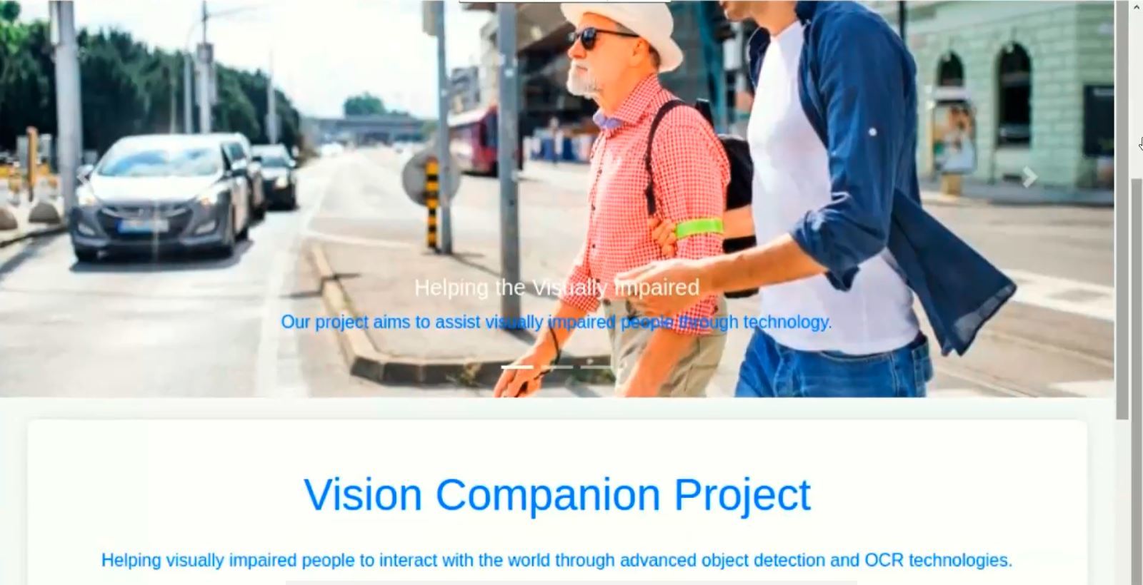 Vision Project for Visually Impaired